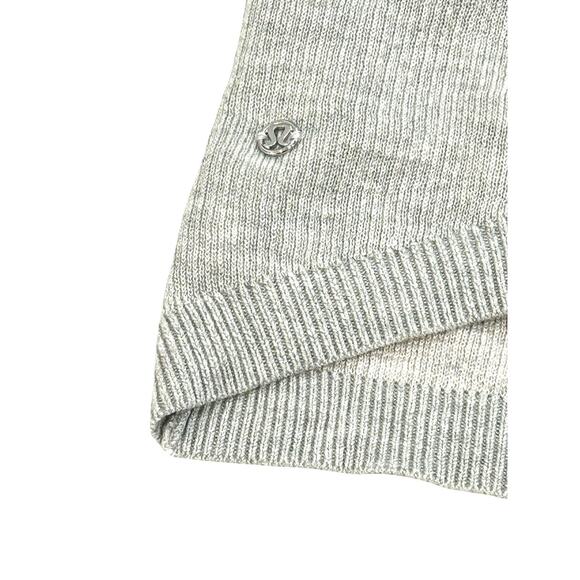 Lululemon Cabin Yogi Wrap Sweater Size 4 Gray & Pink Boolux Cashmere Blend Knit - Picture 4 of 5